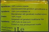 korrekt gekennzeichnetes Soja&ouml;l
