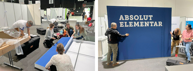 Berufsinfomesse (BIM) 2023: Aufbau des Messestands Berufsinfomesse (BIM) 2023: Aufbau des Messestands