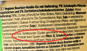 Abbildung: Freiwillige Spurenkennzeichnung des Herstellers
